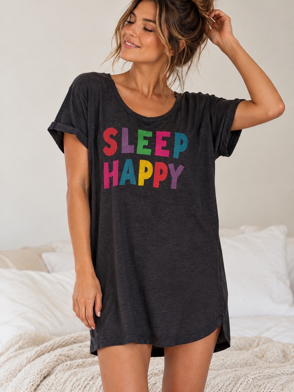 Natural Life Sleep Happy Rainbow Cotton Night Shirt
